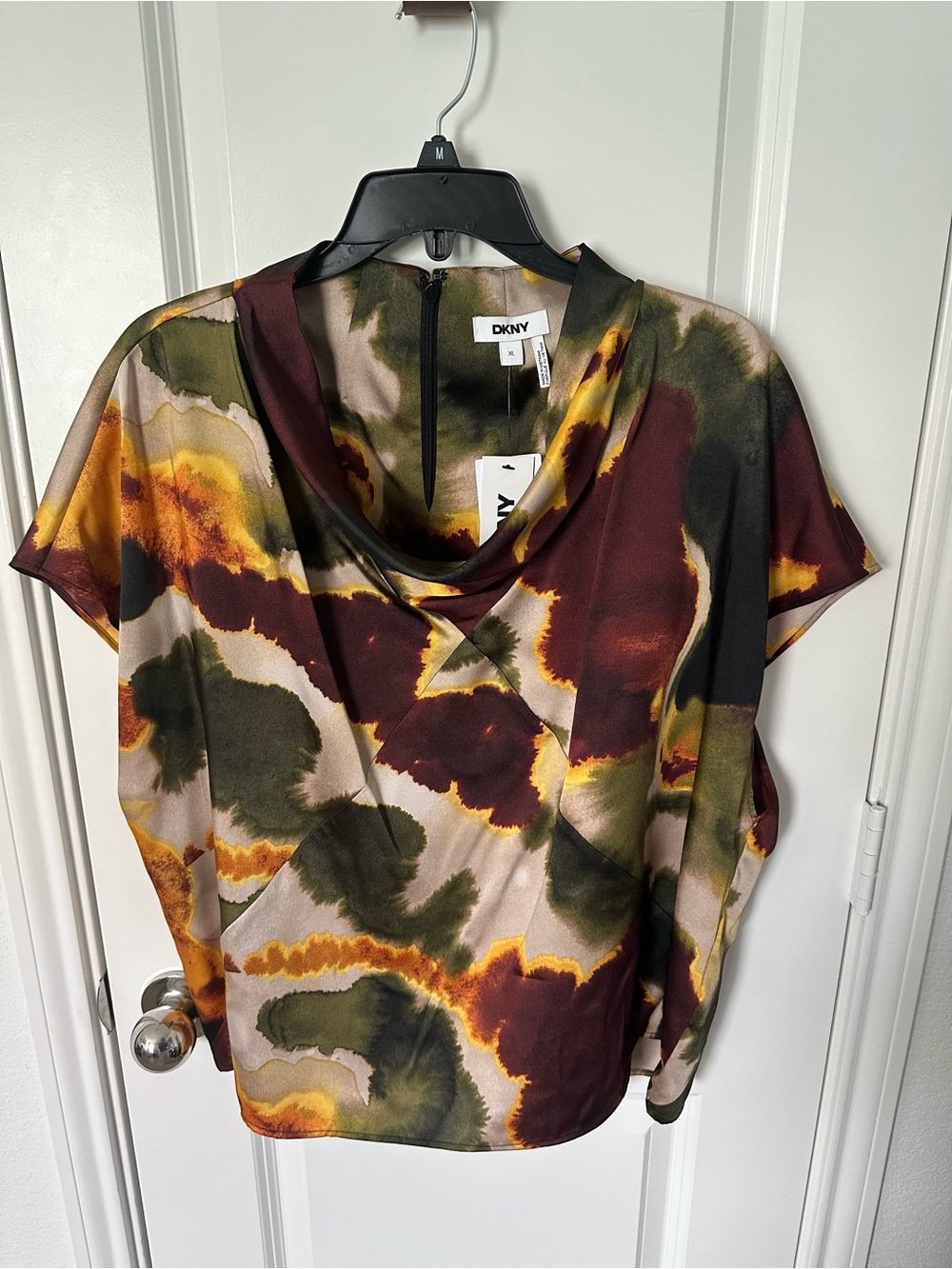 DKNY Cowl-Neck Blouse NWT